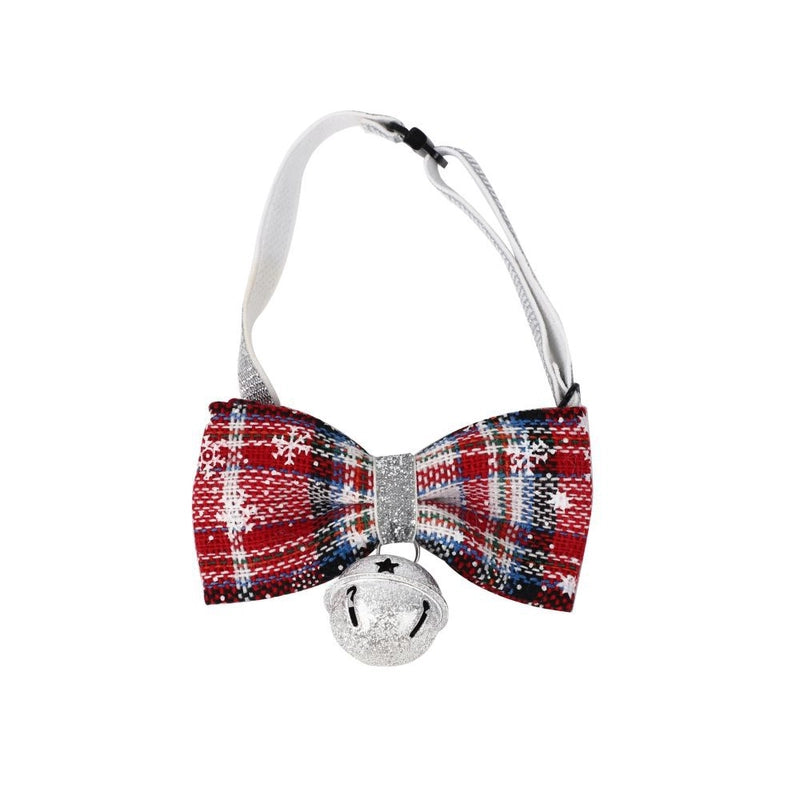 Pet Christmas Party Dress Up Dog Christmas Triangle Scarf Cat Bell Collar Tie Hat