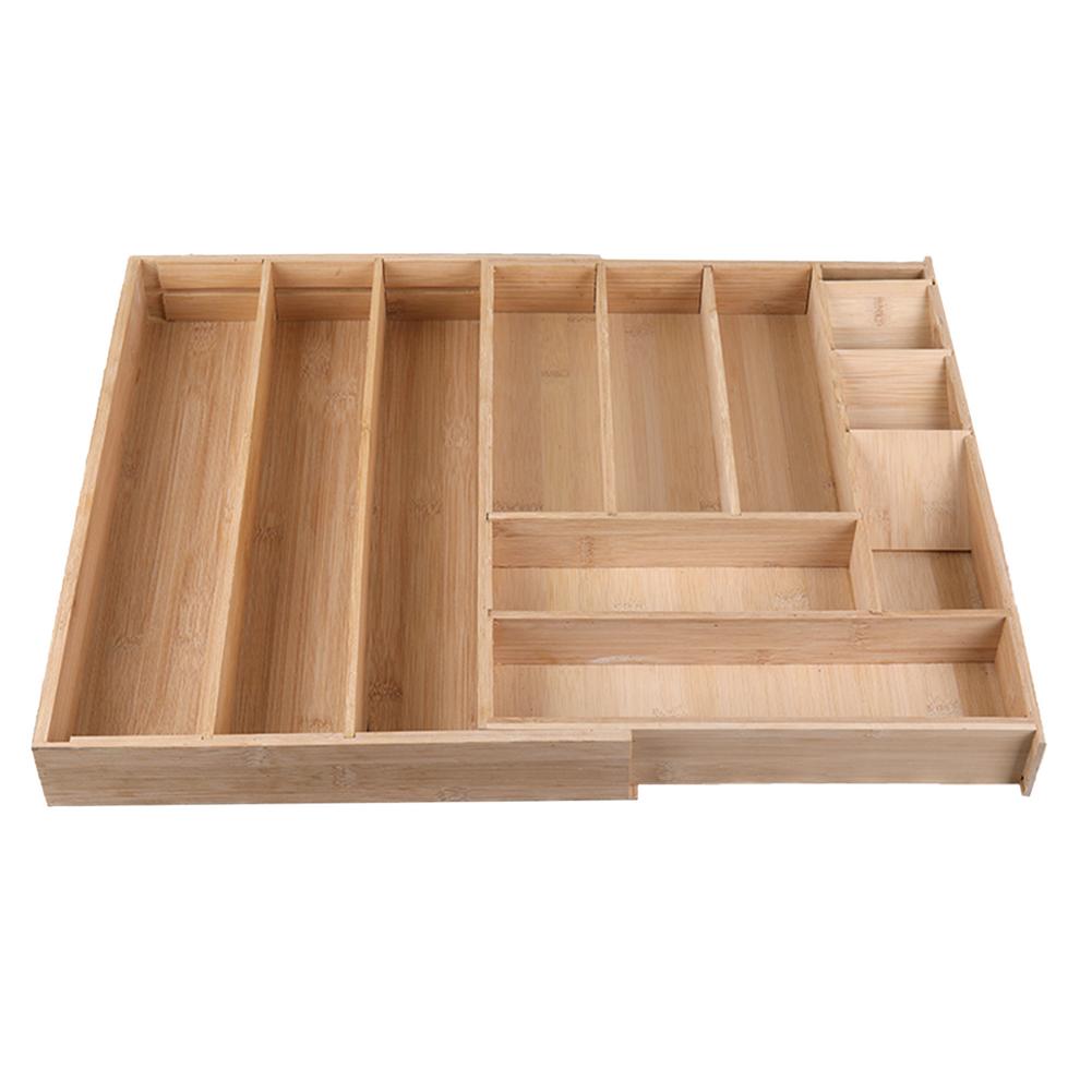 Bamboo. expandable cutlery tray. Cutlery drawer. Organizer. Kitchen