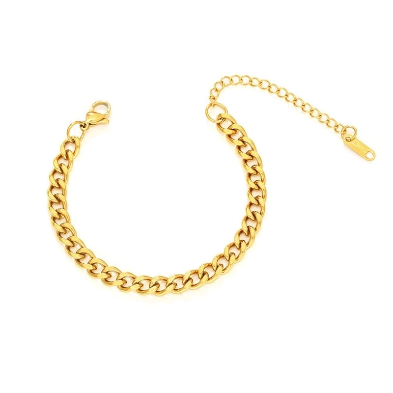 Basic Minimalist Geometric 304 Stainless Steel Bracelets In Bulk