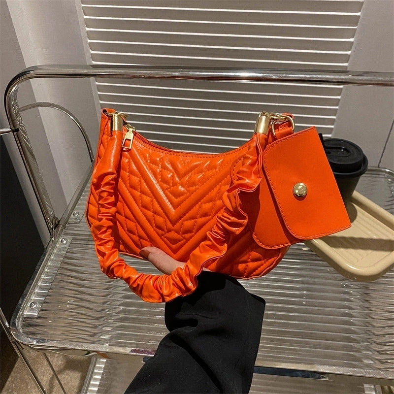 Women's Small All Seasons Pu Leather Streetwear Shoulder Bag Underarm Bag