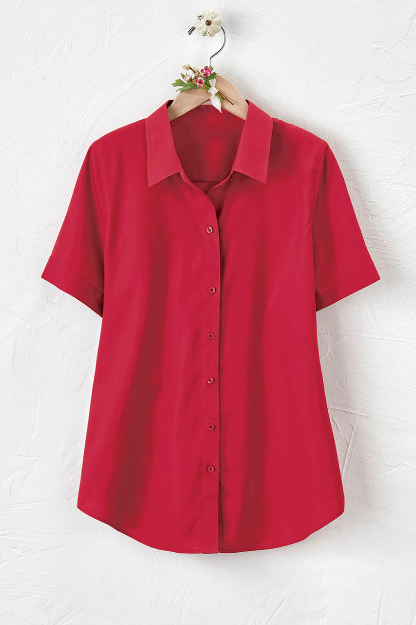 Short Sleeve Stain Stop No-Iron Shirt