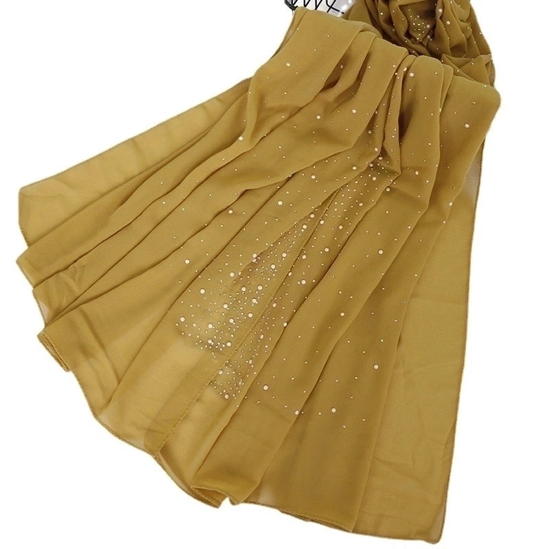 Women's Retro Solid Color Chiffon Silk Scarves