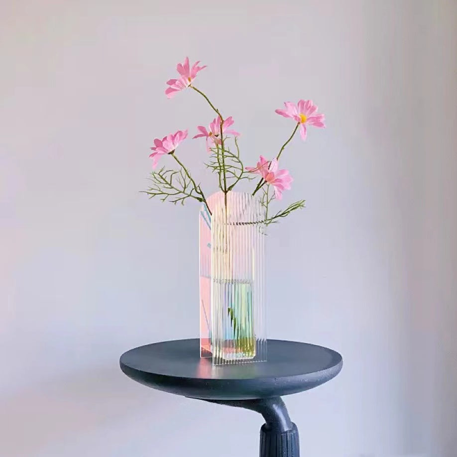 Color Refracted Ripple Vase