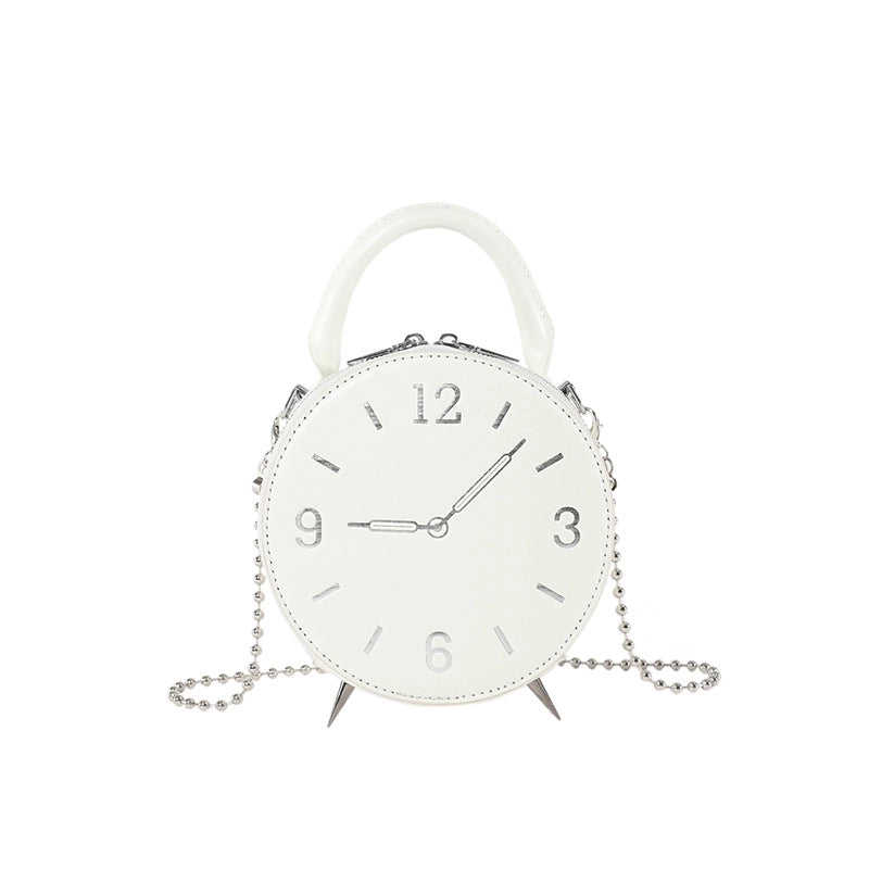 Women's Small Pu Leather Solid Color Streetwear Zipper Circle Bag