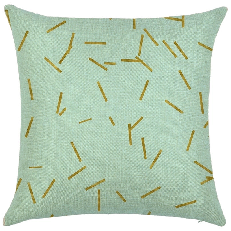 Minimalist Classic Style Commute Letter Ocean Linen Pillow Cases