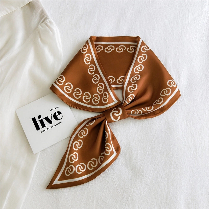 Fashion Printing Small Silk Scarf