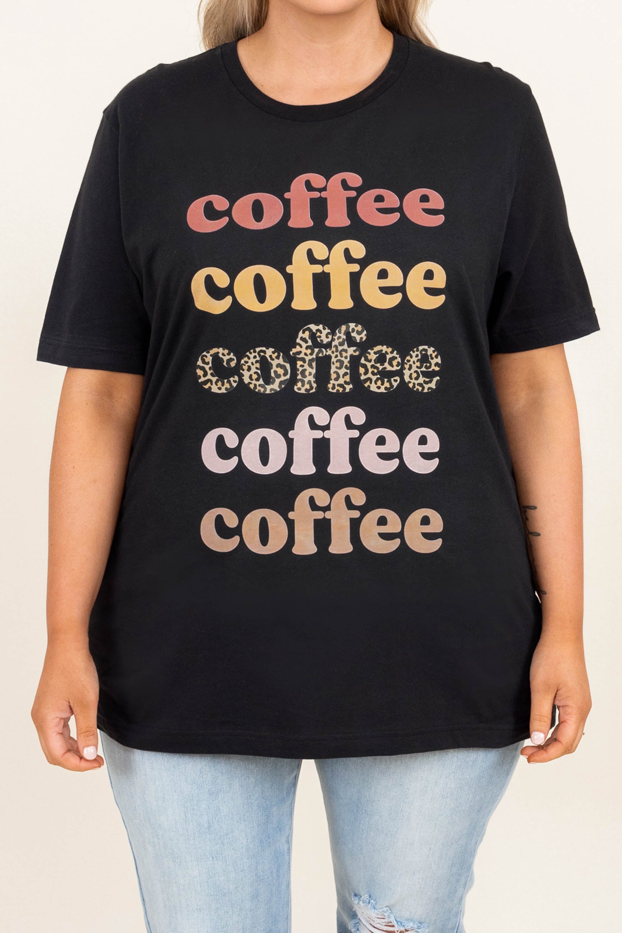 Coffee Lover Tee. Vintage Black