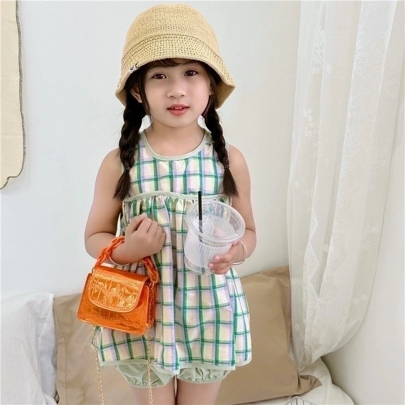 Girl's Pu Leather Solid Color Elegant Square Flip Cover Shoulder Bag Crossbody Bag