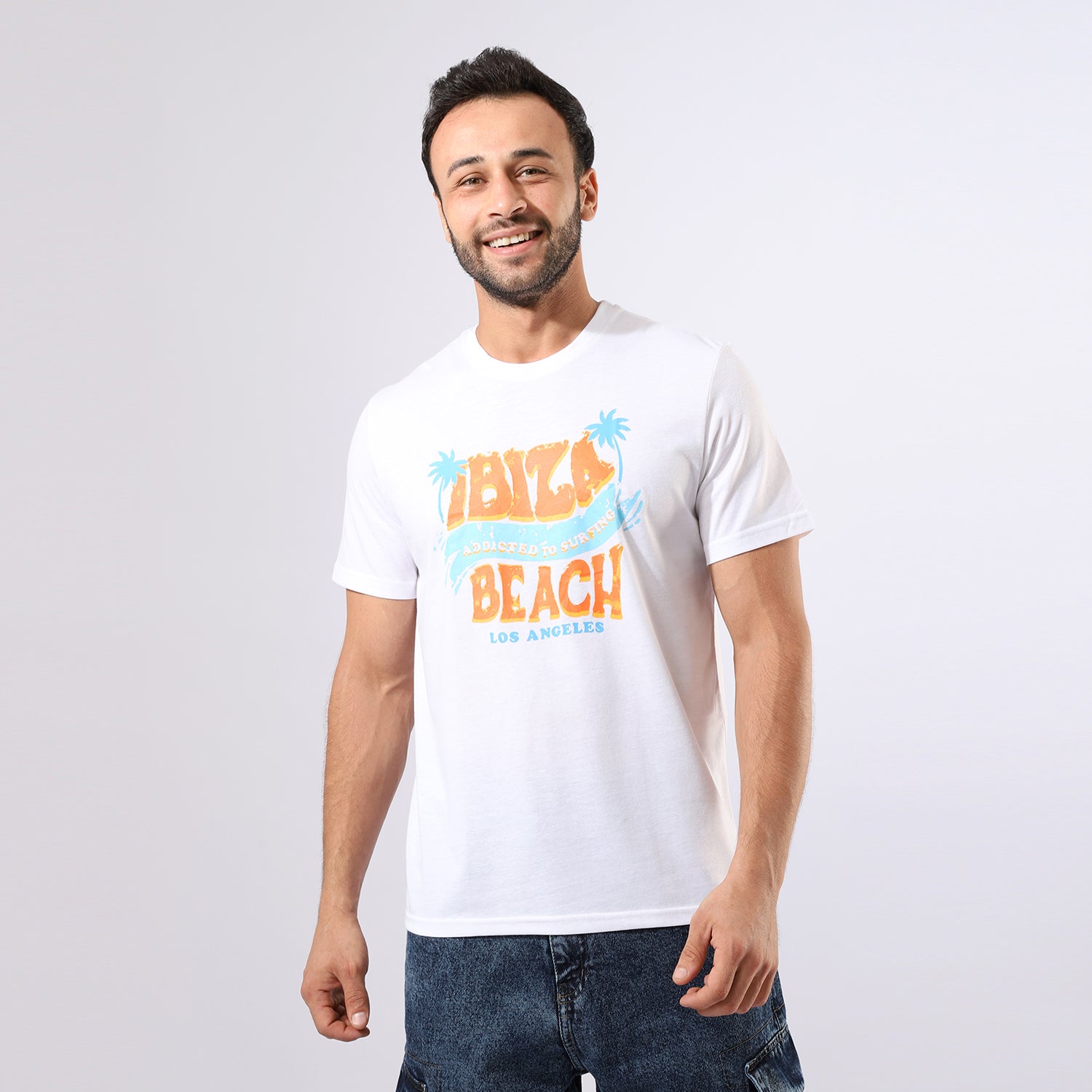 Short Sleeve Beach Printed Mens T-shirt