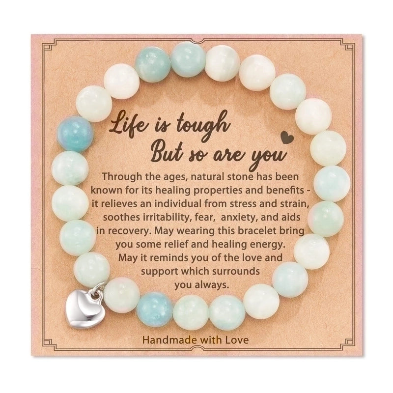 2 Pieces Retro Geometric Natural Stone Handmade Bracelets
