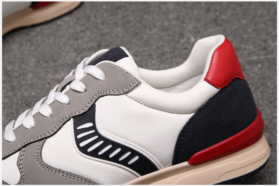 West American Style Leather Athletic Sneakers