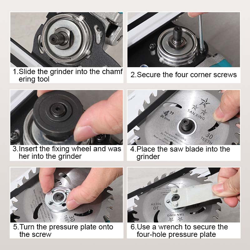 Angle Grinder Stand for Tile 45°Chamfer Cutting