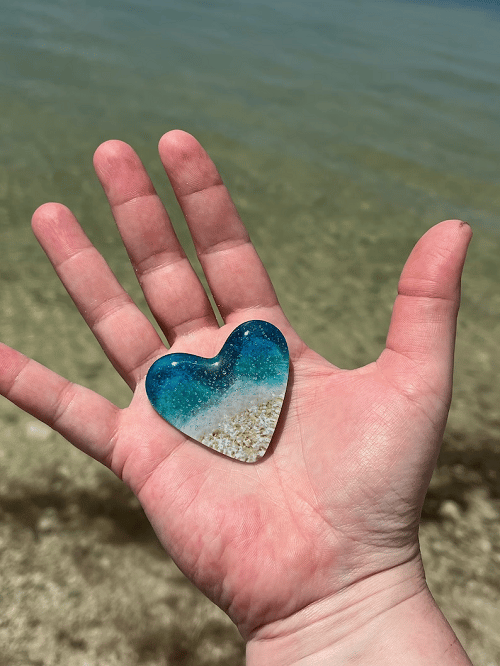 🎁The Best Gift🎁Glass Beach Pocket Heart