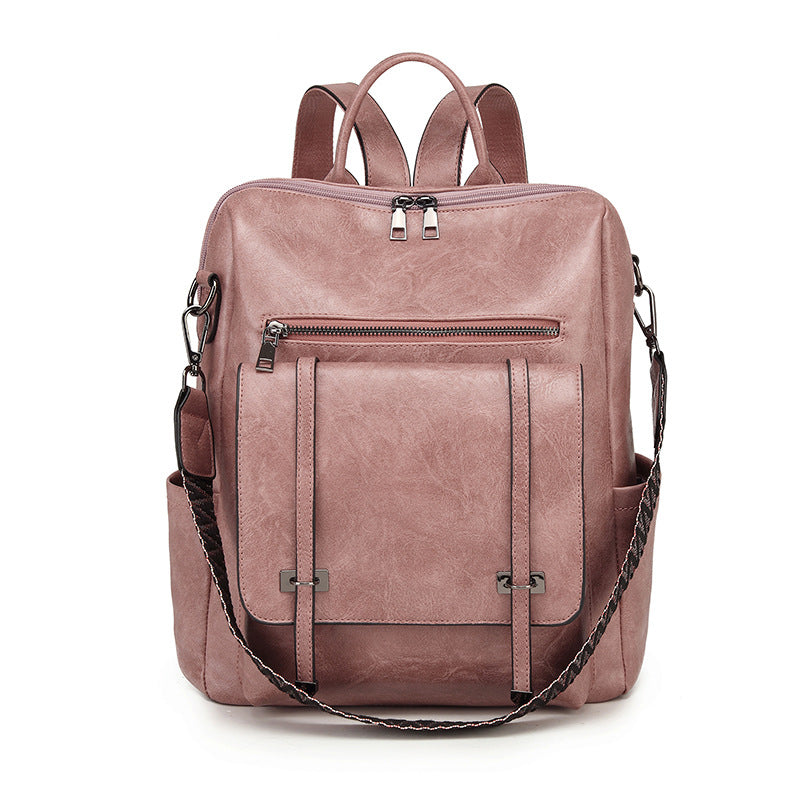 Retro PU Leather Women's Commuter Backpack