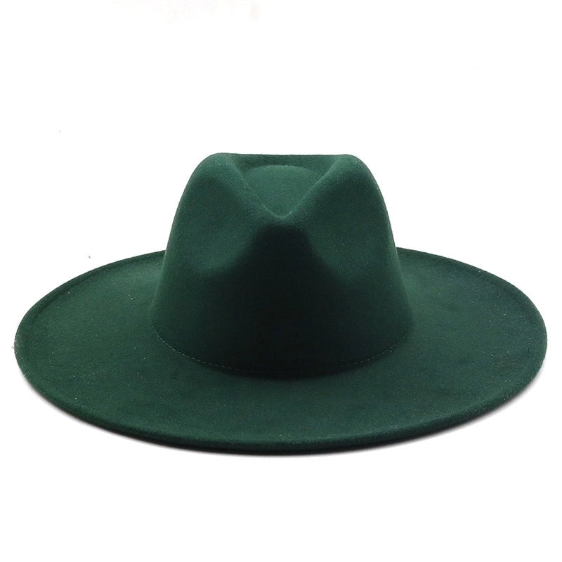 Retro Brim Big Brim Autumn And Winter Wool Top Hat