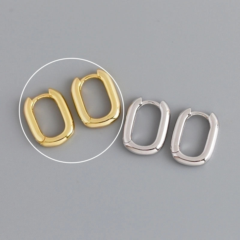 2 Pieces Minimalist Geometric Copper Plating Ear Studs 1 Pair
