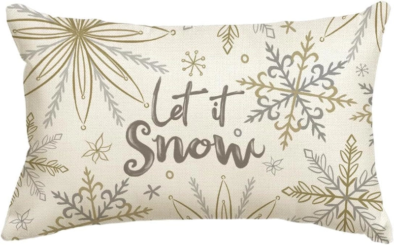 Christmas Vacation Letter Linen Pillow Cases Couch & Sofa Decor