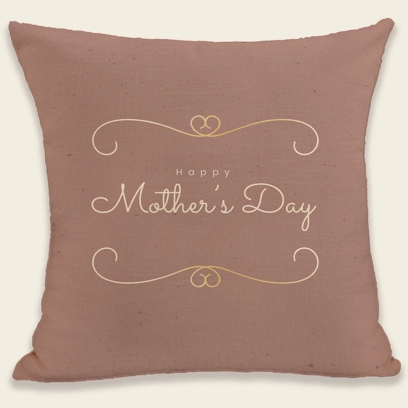 Mama Minimalist Classic Style Letter Plush Pillow Cases