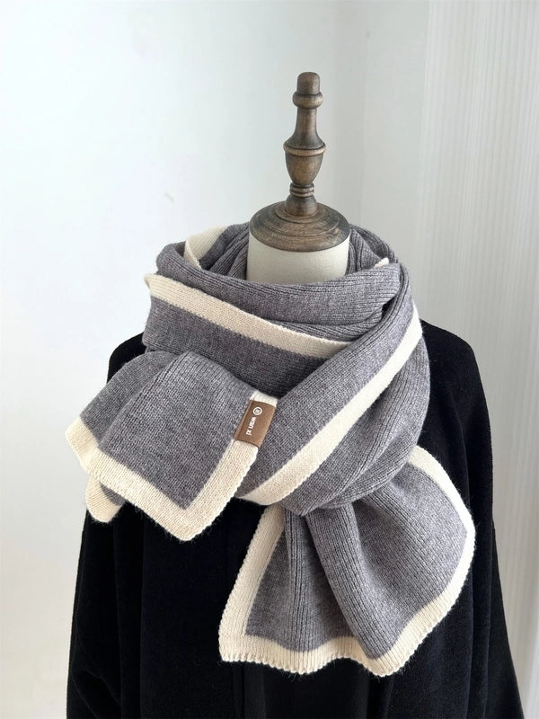 Women's Basic  Color Block Knit Scarf