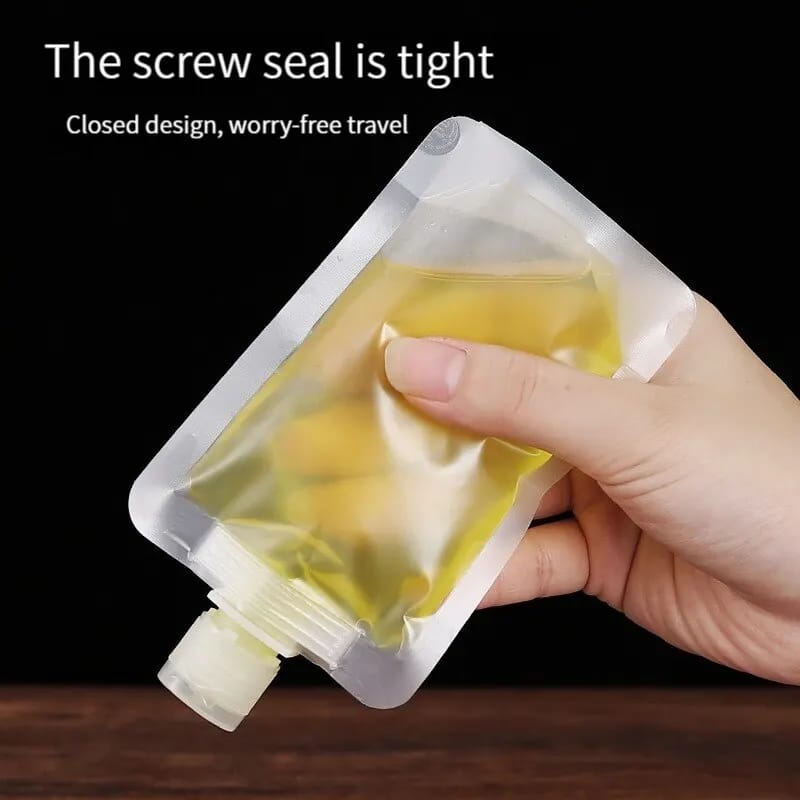 Portable Travel Refillable Multipurpose Liquid Fluid Pouch