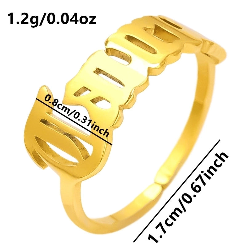 Minimalist Constellation 304 Stainless Steel 18K Gold Plated Polishing Rings