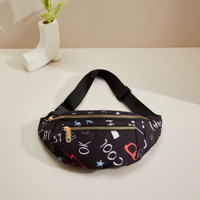 Women's Streetwear Solid Color Nylon Waist Bags