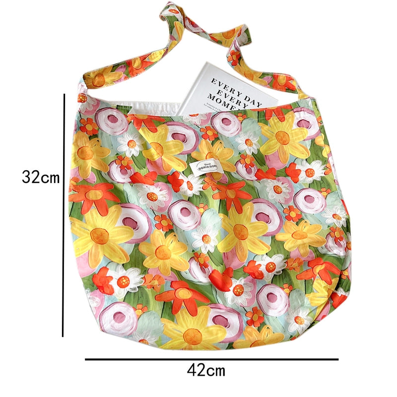Women's Medium Polyester Floral Elegant Streetwear Square Open Underarm Bag
