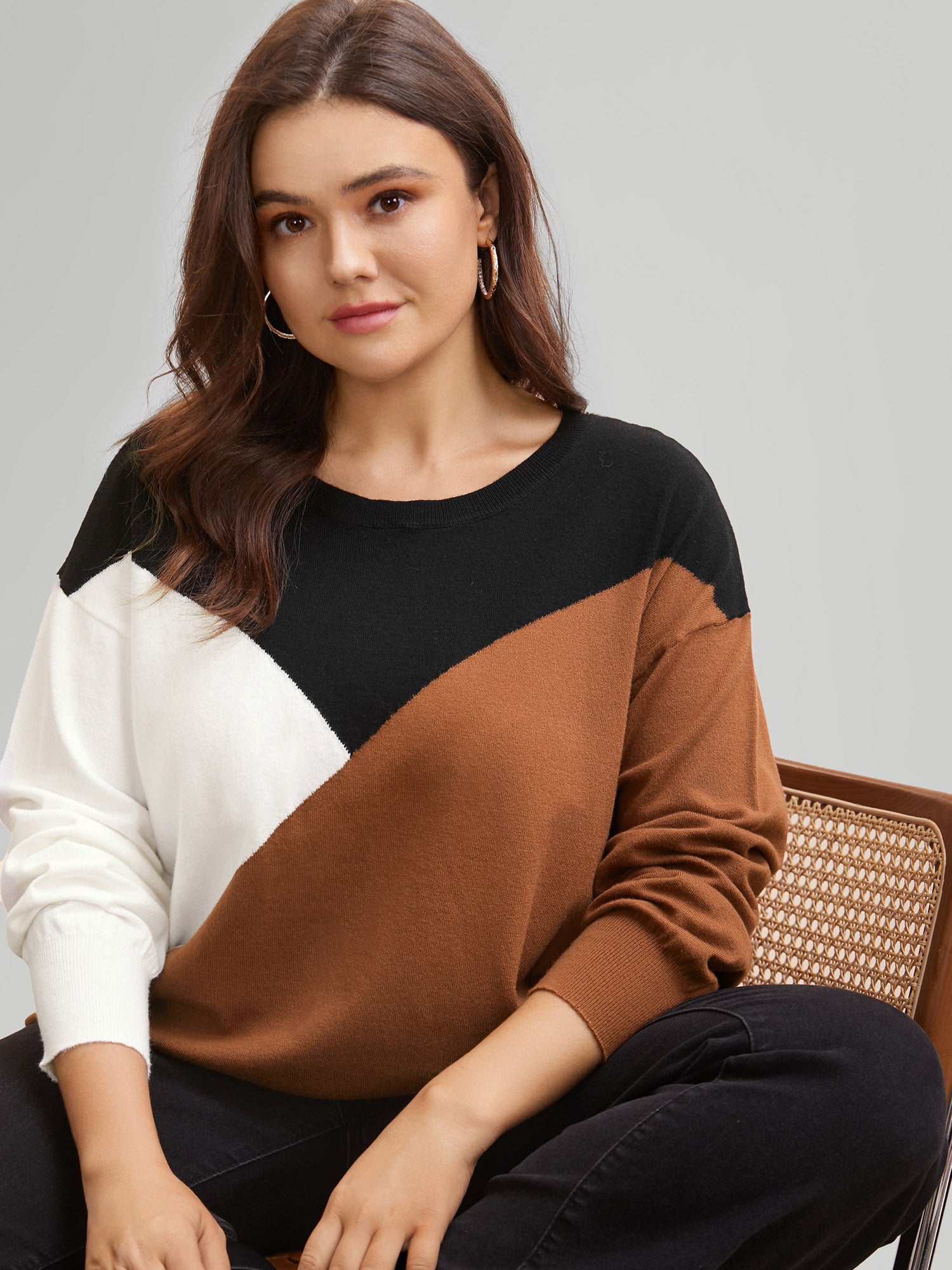 Supersoft Essentials Colorblock Contrast Pullover