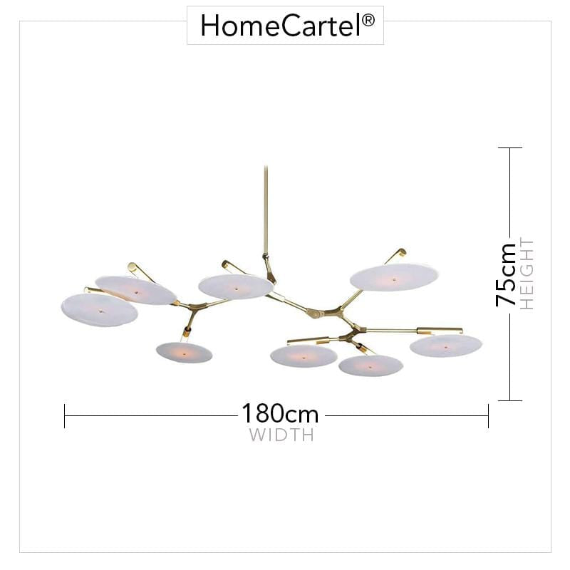 Ingrid 9 | Modern Branching Disc Chandelier