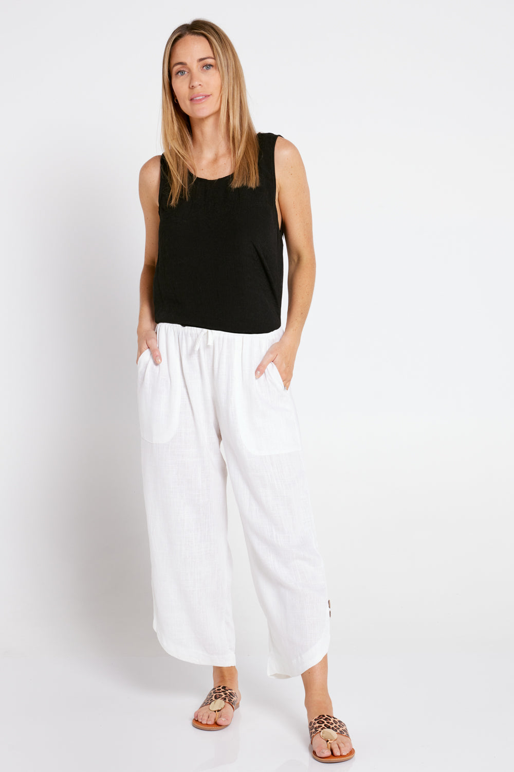 Cartia Linen Pants - Ivory