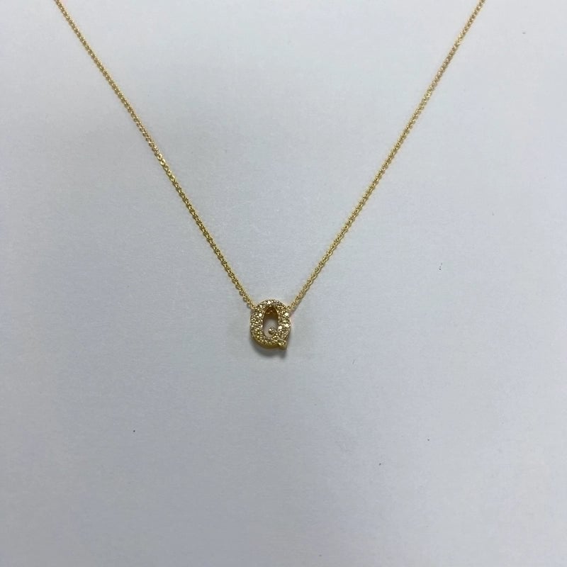 Minimalist Letter Copper Zircon Necklace In Bulk