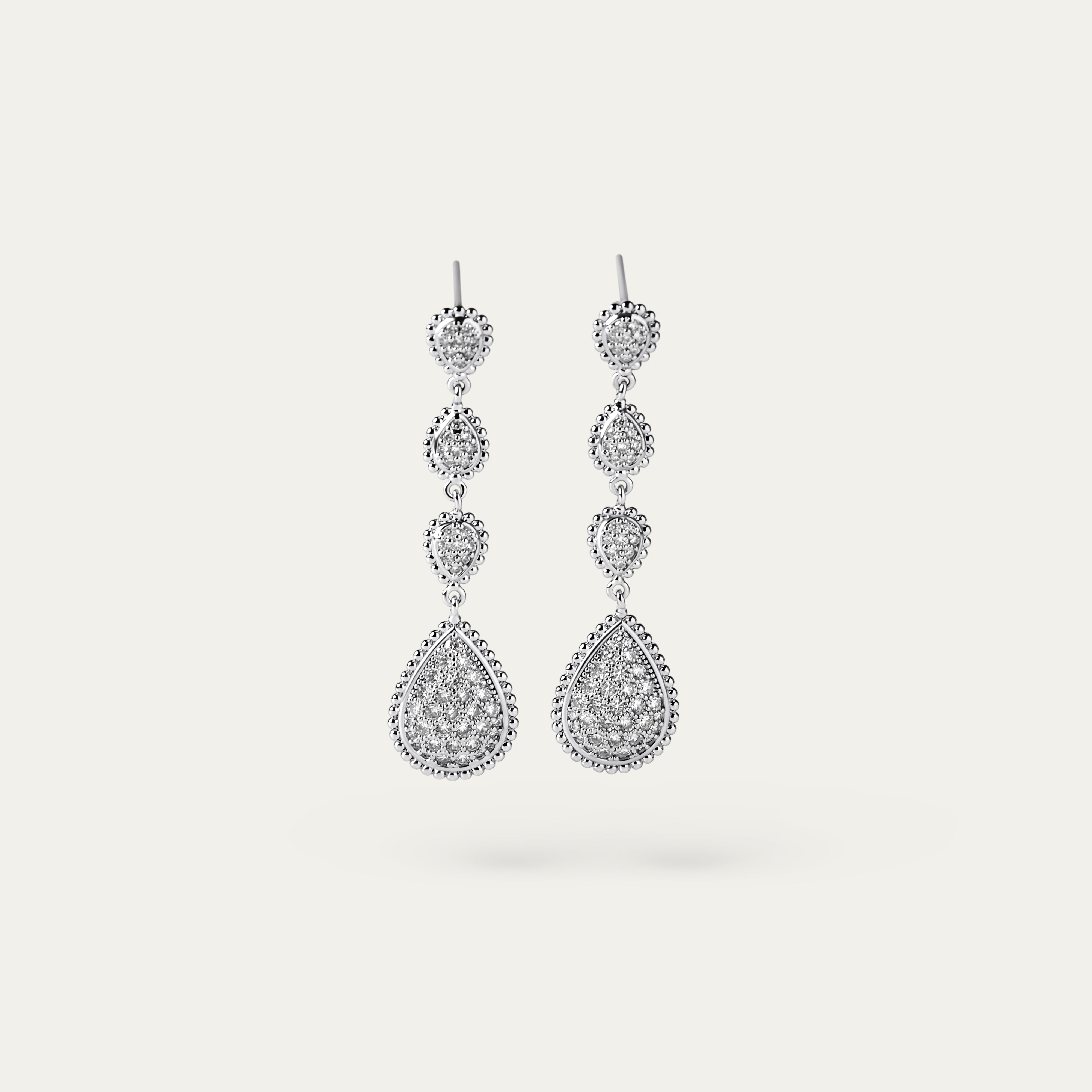 Peri CZ Earrings (Silver Brass)
