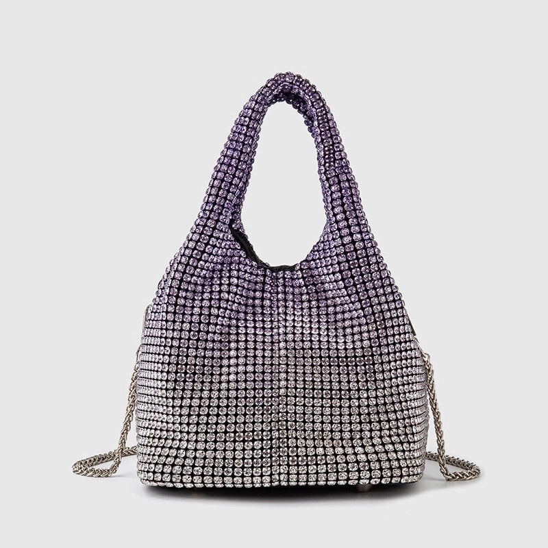 Women's Medium Arylic Gradient Color Solid Color Streetwear Bucket Magnetic Buckle Handbag Crossbody Bag