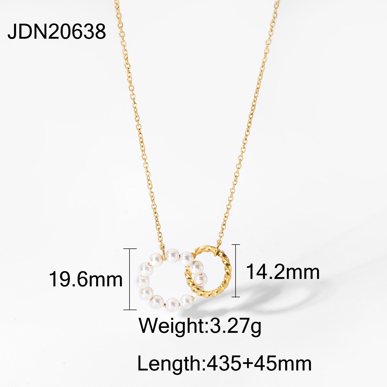 Jie Ding Twelve Birthstone Pearl Necklace Necklace Stainless Steel Clavicle Chain Accessories