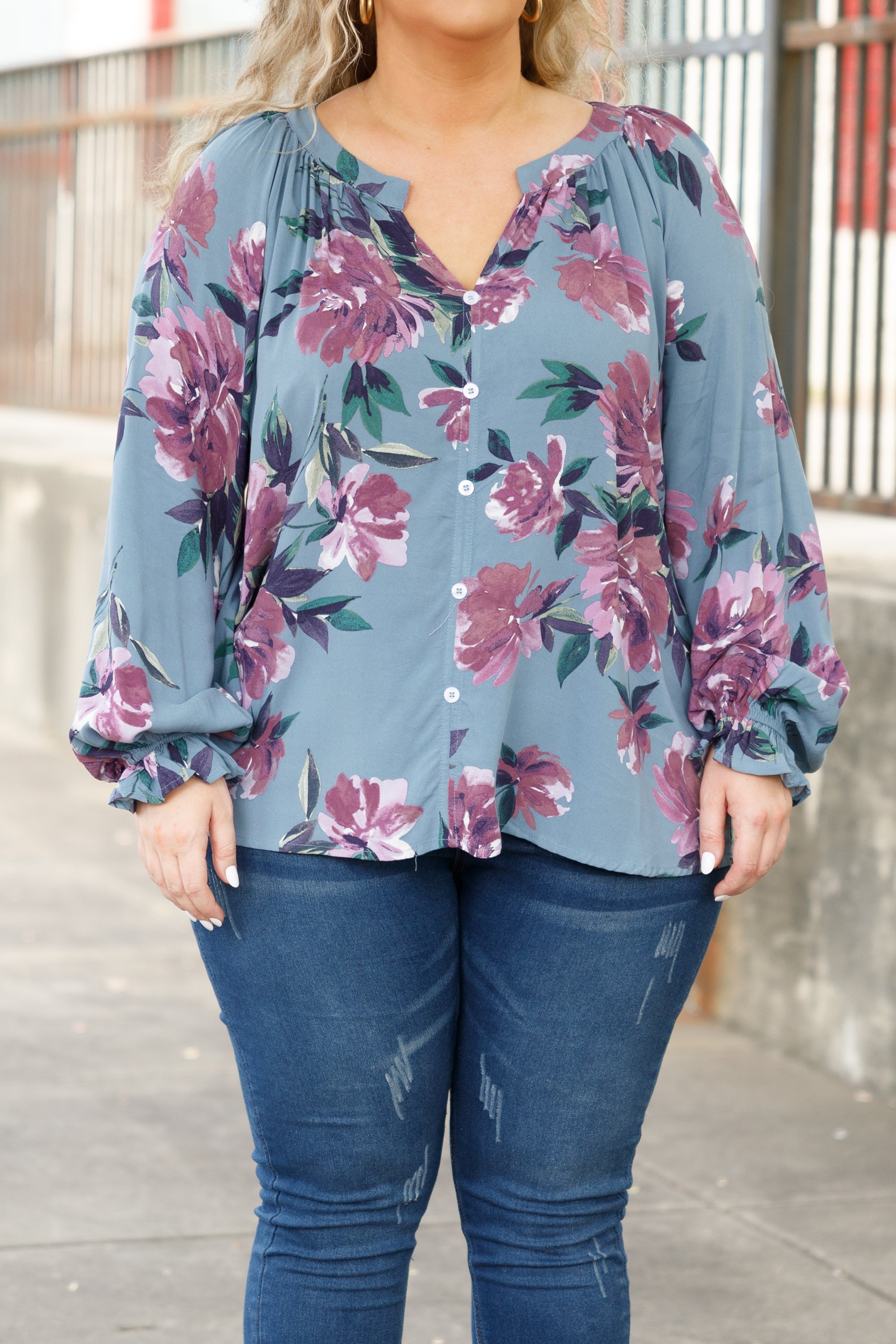 Laid Back Princess Top. Denim Lavender