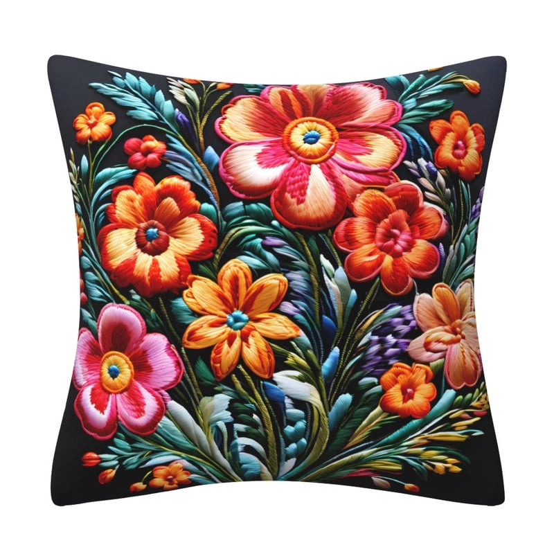 Elegant Classical Minimalist Floral Polyester Pillow Cases Couch & Sofa Decor