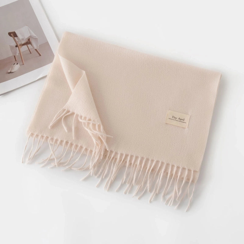 Women's Sweet Solid Color Polyester Scarf
