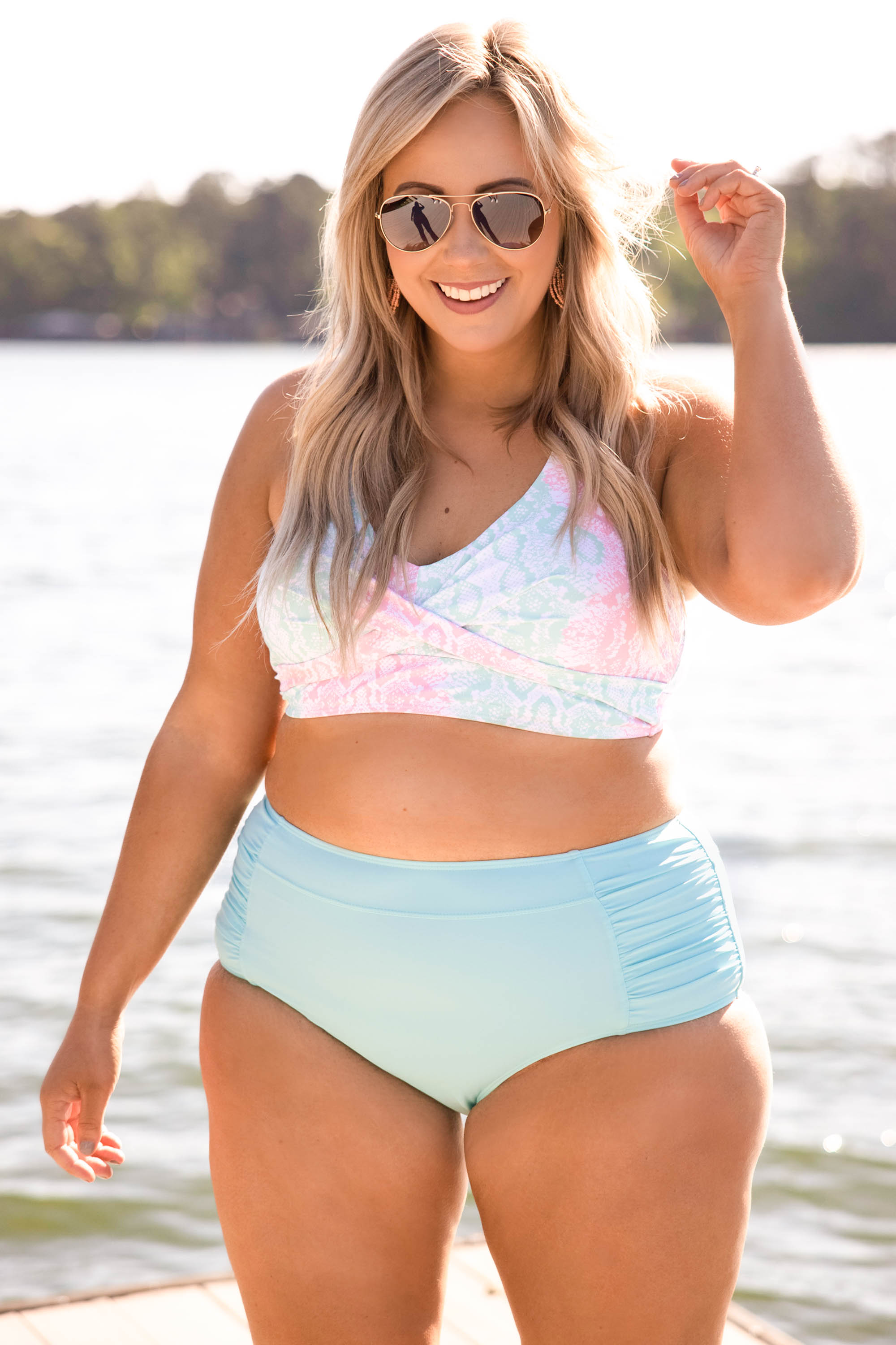 Oceans Of Love Swim Top. Mint