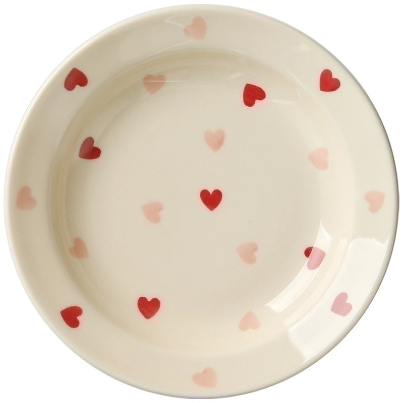 Cute Heart Ceramics Plate Tableware Mug 1 Piece