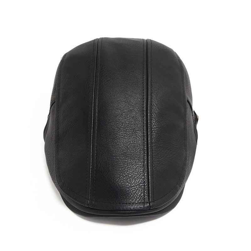 Men's Retro Solid Color Flat Eaves Beret Hat