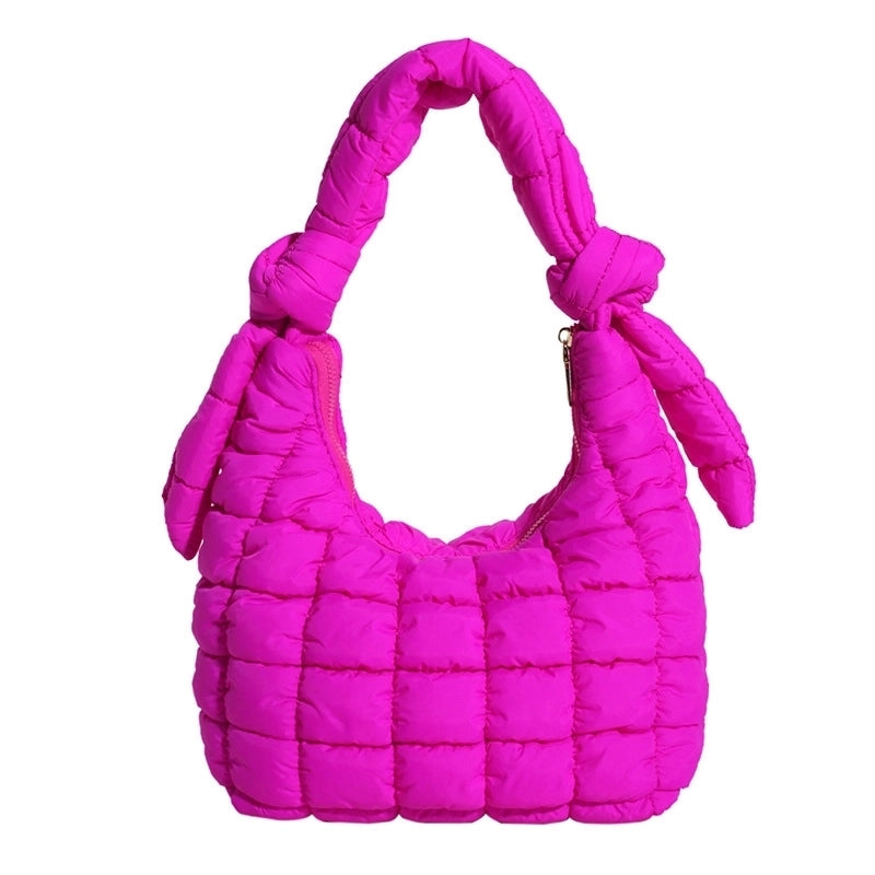 Women's Medium All Seasons Nylon Solid Color Streetwear Square Zipper Shoulder Bag
