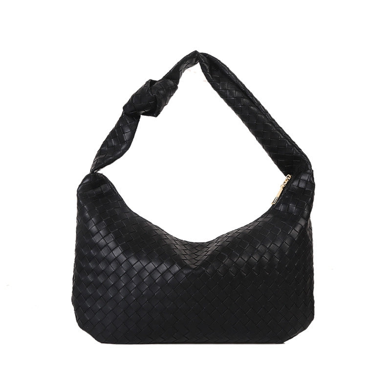 Retro Simple Women's Spring And Summer New Fashion Casual Crossbody Bag Woven Bag Shoulder Underarm Small Square Bag