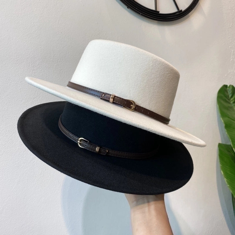Unisex Retro Classic Style Solid Color Fedora Hat