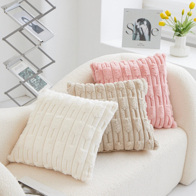 Casual Elegant Minimalist Solid Color PP Cotton Plush Throw Pillow