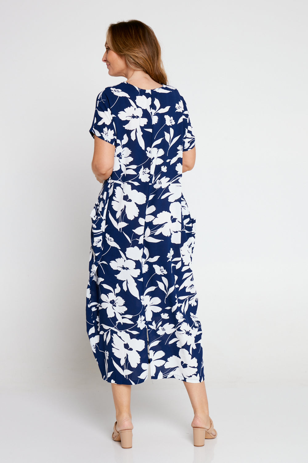 Liliana Dress - Navy/White Floral