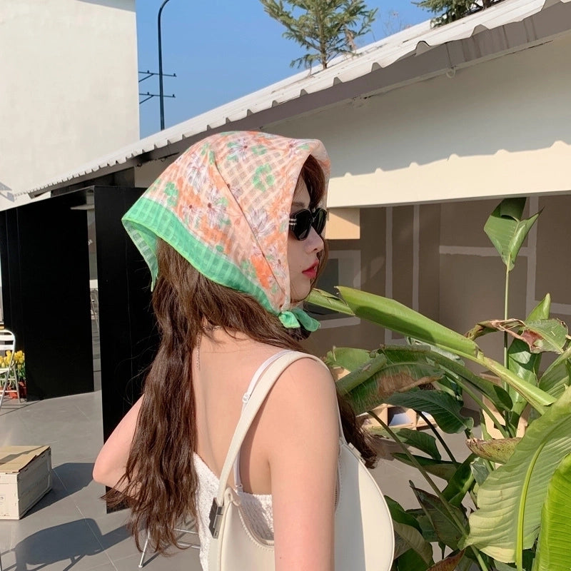 Women's Sweet Pastoral Flower Polyester Printing Bandanas
