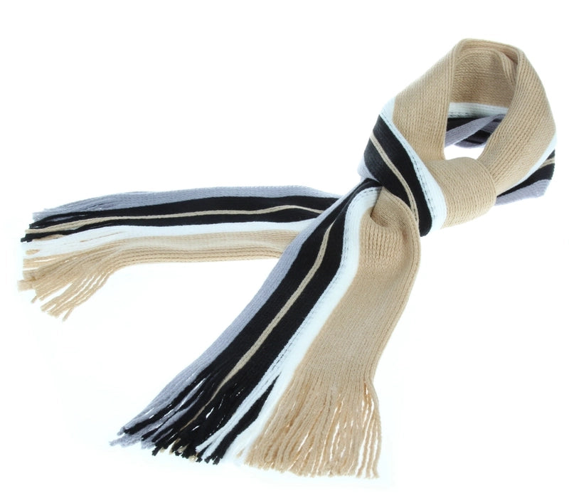 Autumn And Winter Scarf Warm Striped Scarf Men's Double-sided Scarf Tassel Wool Men's Fashion Youth Artistic