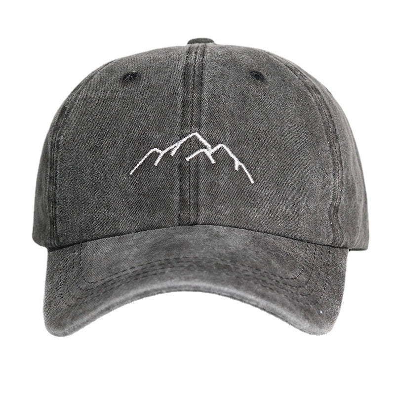 Baseball Cap Soft Top Men's Women's Embroidered Washed Old Outdoor Mountaineering Hat Spring And Summer Sports Hat