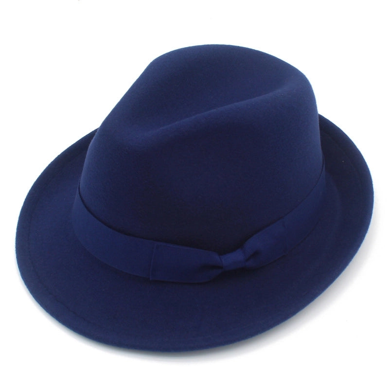 Hot Selling  Jazz Hat Autumn And Winter Fashion Small Bowler Hat Retro Wool Felt Gentleman Hat