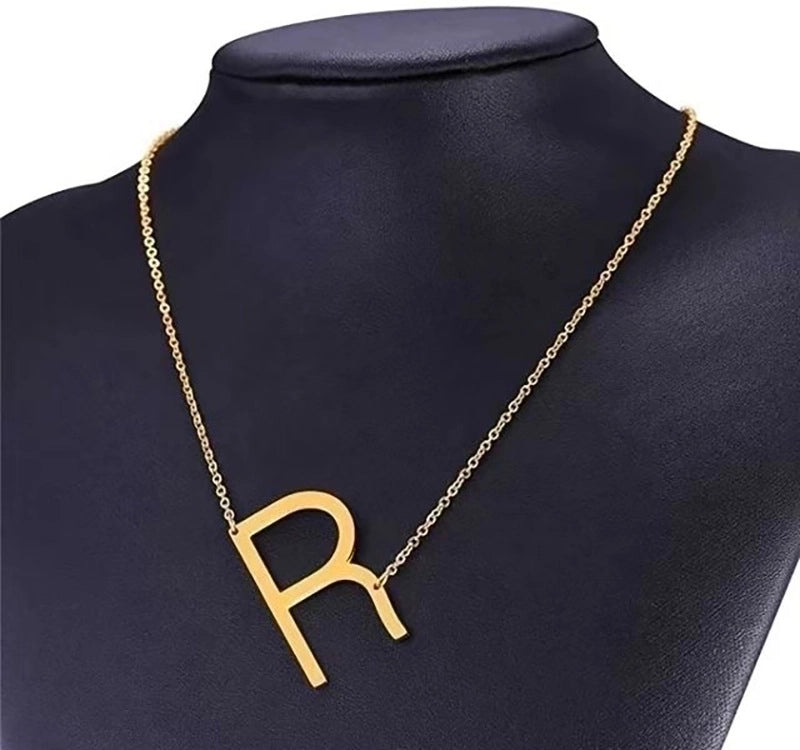 Fashion Letter 304 Stainless Steel 18K Gold Plated Plating Stainless Steel Necklaces